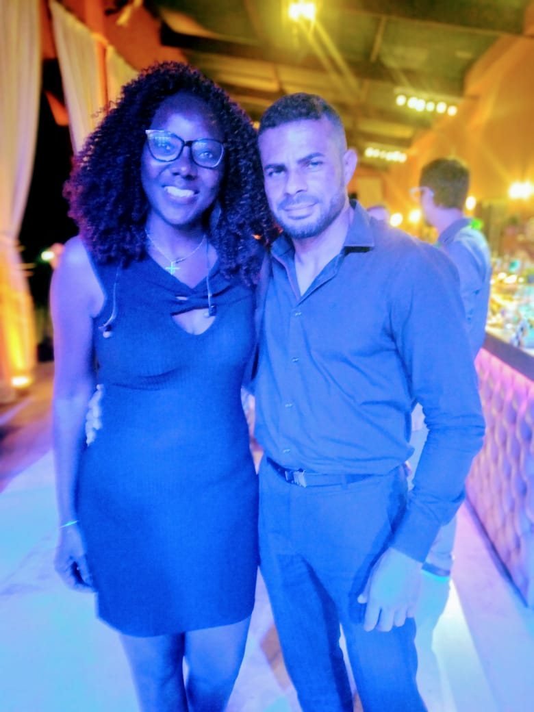 Dama e Toni em festa