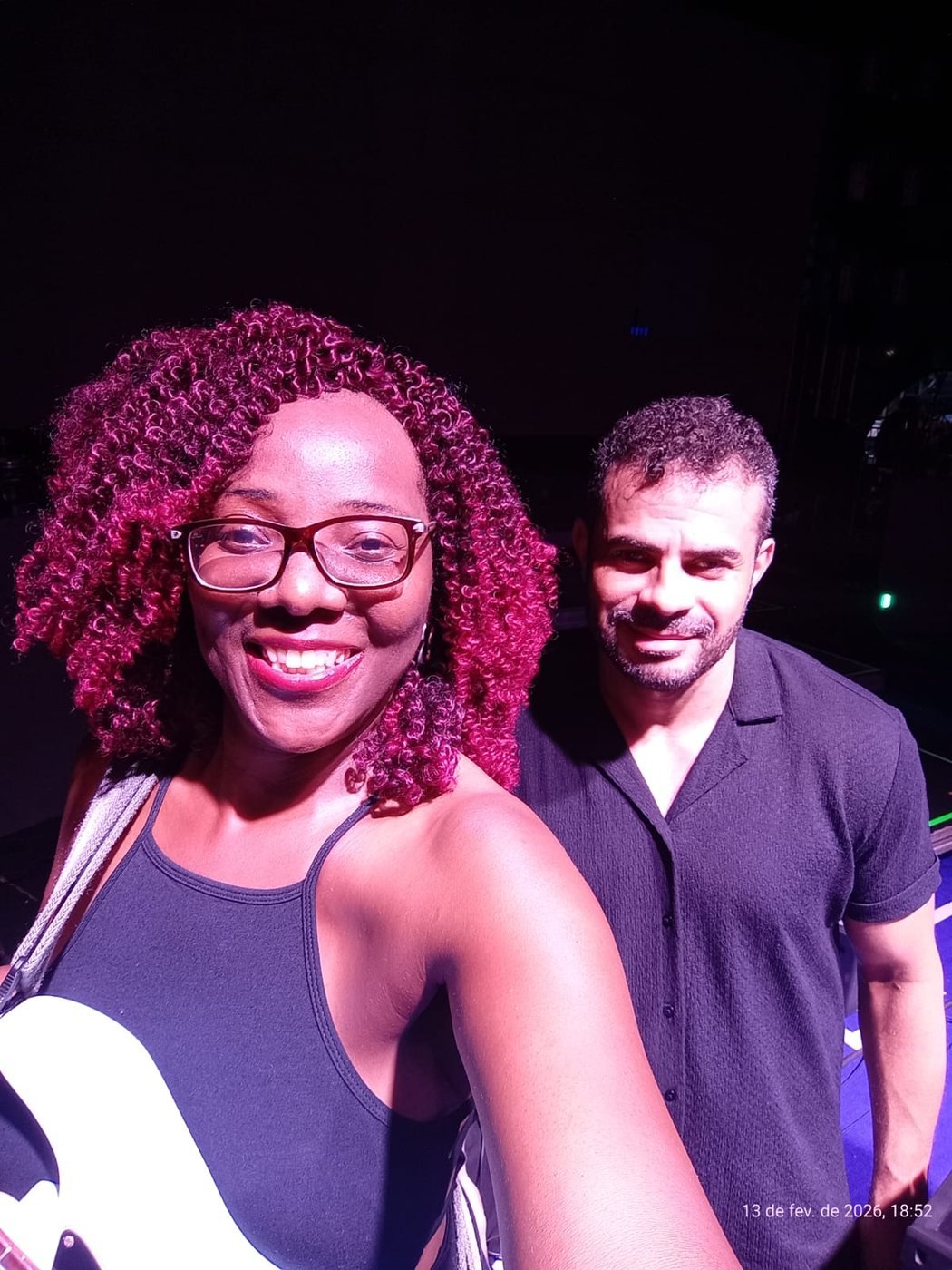 Dama e Toni antes do show